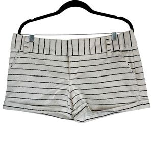 Alice + Olivia Striped Mid-Rise Cuffed Shorts Woman’s Size 12